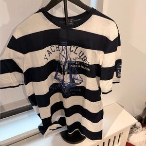 Paul & Shark Navy and White Sailing Tee